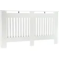 Produktbild: Heizkörperverkleidung Weiß 172 X 19 X 82 Cm, Heizkörperabdeckung Aus Mdf, Holzverkleidung Für Heizkörper In Lamellenoptik - Toboli