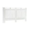 Produktbild: Toboli Heizkörperverkleidung weiß 172 x 19 x 82 cm, Heizkörperabdeckung aus MDF, Holzverkleidung für Heizkörper in Lamellenoptik