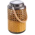 Produktbild: Outdoorleuchte Solar Laterne Bambus Außen Boho Deko Solarleuchte Solarlaternen für Außen Garten, hängend stehend, LED, DxH 12 x 16 cm