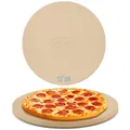 Produktbild: Rund Pizzastein Brotbackstein für Backofen 38 cm - Pizzastein für Gasgrill Pi...