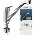 Produktbild: SCHÜTTE LUCA Vorfenster Küchenarmatur, Wasserhahn Küche 360° Schwenkbereich, Chrom - Silber