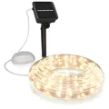 Produktbild: BEARWARE LED Lichterkette Solar 10m Warmweiß Innen und Außen Solarpanel Akku