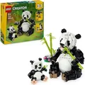 Produktbild: LEGO Creator 3in1 Wilde Tiere: Pandafamilie - Tierfiguren umbaubar in Pinguine oder Schwertwale – Spielzeug zum Bauen - Kreatives Geburtstagsgesc... - Beige