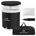 Produktbild: ECD Germany Eisbad Ø80 cm, Eistonne mit Isolierung Komplettset 350L Eisfass Tonne für Eisbaden Kältetherapie & Regeneration Faltbare Ice Bath Outdoor