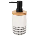 Produktbild: Seifenspender - weiß-schwarz - Steinzeug