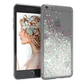 Produktbild: EAZY CASE Hülle kompatibel mit iPhone 6 / 6S Schutzhülle mit Flüssig-Glitzer, Handyhülle, Schutzhülle, Back Cover mit Glitter Flüssigkeit, TPU/Silikon, Transparent/Durchsichtig, Silber