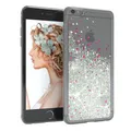 Produktbild: Für Apple iPhone 6 / 6s Glitzer Hülle Flüssig Silikon Case Handy Cover Silber