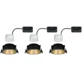 Produktbild: PAULMANN EBL Set Cole Coin 3StepDim rd starr LED 3x6,5W 2700K 230V schwarz/gold matt/Kst