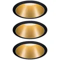 Produktbild: Paulmann Cole LED-Spotlight, gold-schwarz, 3er-Set - Flurbereich