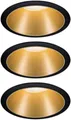 Produktbild: Paulmann LED Einbauleuchte Cole, Dimmfunktion, LED wechselbar, Warmweiß, Deckenspots, 3er Set