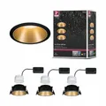 Produktbild: Einbau-spots 3x6w 3-step Dimmbar Ip44 Schwarz/gold Matt 3 Stück