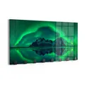 Produktbild: DEQORI Kleiderhaken Glas 60x30 cm 'Vestrahorn im Polarlicht' Wand Garderobe