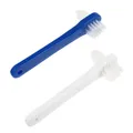 Produktbild: Healifty Prothesenbürste Doppelseitige Reinigungsbürste 2 Stück (Weiß und Blau)