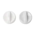Produktbild: BYUP 2 Stück Universal Mikrowellenherd Knopf D-förmiges Loch Kunststoff Weiß