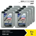 Produktbild: Liqui Moly Mos2 Leichtlauf 10W-40 ACEA A3/B4 API SL Motoröl 8x1 Liter = 8 Liter