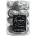 Produktbild: Kaemingk Christbaumschmuck Eichel Glas  3 cm  4 cm 12 Stueck Silber