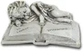 Produktbild: Bambelaa! Gartenfigur Bambelaa! Grabengel auf Buch, aus Steinharz