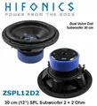 Produktbild: Hifonics ZSPL12D2 30 cm (12“) SPL Subwoofer 2 + 2 Ohm, 1.800 Watt