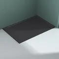 Produktbild: Mai & Mai Duschwanne aus Mineralguss Duschtasse 80x120cm Superflach Anti-Rutsch in matt Anthrazit Geoma08