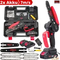 Produktbild: Kettensäge Akku 6 4 Zoll Handkettensäge Gehölzschneider Mini Säge Motorsäge Set
