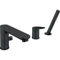Produktbild: Duravit Wave 3-Loch Wannenarmatur, Ausladung 200 mm, WA5260000046, Farbe: Schwarz Matt