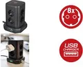Produktbild: Steckdosenturm 8-fach mit 4x USB 2m H05VV-F3G1.5 (1153560000)