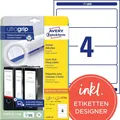 Produktbild: AVERY Zweckform L4761-25 Ordnerrücken Etiketten (120 Rückenschilder mit ultragri