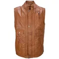 Produktbild: Lolus Lederweste Egon cognac Herren lange Lederweste aus weichem Lammnappa Leder mit Stehkragen braun 52