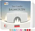 Produktbild: BRUBAKER 20er Pack Baumkerzen Wachs - Weihnachtskerzen Pyramidenkerzen Christbaumkerzen - Weiß
