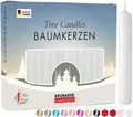 Produktbild: BRUBAKER Tafelkerze Baumkerzen aus Wachs (1 Packung Christbaumkerzen, 20-tlg., Wachskerzen für Weihnachtsdekoration, bunte Weihnachtskerzen), rauchfreie und geruchsneutrale Pyramidenkerzen