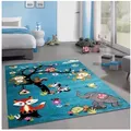 Produktbild: Carpetia Kinderteppich Teppich mit vielen Tiermotiven, in blau, Kinderfreundlich, rechteckig blau rechteckig | 120 cm x 170 cm