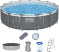 Produktbild: Bestway® Steel Pro MAX™ Frame Pool Komplett-Set mit Filterpumpe Ø 457 x 107 cm, LED-Design, rund