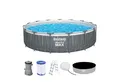 Produktbild: Bestway Framepool Steel Pro MAX™ LED-Design, Komplett-Set mit viel Zubehör, Ø 457 x 107 cm, 14.970 Liter