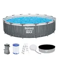 Produktbild: Steel Pro MAX Frame Pool Komplett-Set mit Filterpumpe Ø 457 x 107 cm, LED-Design
