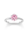 Produktbild: Thomas Sabo TR2474-051-9-56 Silberner Ring mit Pinkfarbenem Stein im Brillant...
