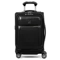 Produktbild: Travelpro Platinum Elite Softside Erweiterbares Gepäck, 8 Rollen Spinner Koffer, USB-Anschluss, passt bis zu 15 Zoll Laptop, Männer und Frauen, Business Plus, Schwarz (Shadow Black), Carry-On 20-Inch,
