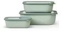 Produktbild: Mepal Cirqula Multischüssel-Set, rechteckig, 3-teilig, flach, nordic sage
