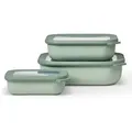 Produktbild: Mepal | Cirqula Multischüssel Set | 3–teilig rechteckig | Nordic sage | 500, 1000, 2000 ml | Verwendbar als Vorratdose, Kühlschrankdose, Gefrierdo