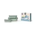Produktbild: Mepal Frischhaltedose Set cirqula rechteckig, flach, 3-teilig 106270094700 , Farbe: grün, Nordic sage