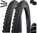 Produktbild: 2 x Schwalbe Marathon 365 GreenGuard E-50 Fahrradreifen Schwarz mit Reflex 40-622 (28 x 1,50) + 2 x Schwalbe Schläuche DV17 inkl. maxxi4you Reifenheber