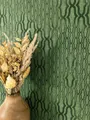 Produktbild: Newroom Vliestapete, Grün Tapete Grafisch Linien - Grafiktapete Mustertapete Gold Modern Textil Grafik für Wohnzimmer Schlafzimmer Küche, Mustertapete, Einfarbig
