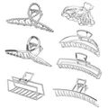 Produktbild: 7 Stück Große Haarklammer Metall Rutschfeste Klaue Clips Haarklammern für Fra...