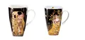 Produktbild: CREAFLOR HOME 2er Set Gutav Klimt Becher Set 1 Der Kuss + Adele Bloch-Bauer Goebel Porzellan