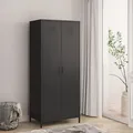 Produktbild: Kleiderschrank Seinäjoki 180x76x50 cm Schwarz