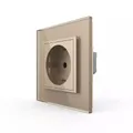 Produktbild: LIVOLO einfache Design Steckdose Glas Kindersicherung Wandsteckdose UP Gold