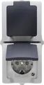 Produktbild: EL FRB SKDO2S - AP-Feuchtraum-Steckdose, 2-fach, senkrecht