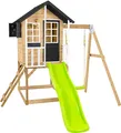 Produktbild: Zwerkules Holli 2 Kinder Stelzenhaus mit Rutsche und Schaukel Holz