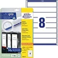 Produktbild: AVERY Zweckform Ultragrip Ordneretiketten Selbstklebend L6060-25 DIN A4 3,4 x 19,2 cm Weiß 30 Blatt à 8 Etiketten