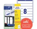 Produktbild: Avery Zweckform Hinweisschild AVERY Zweckform Ordnerrücken-Etiketten, 34 x 192 mm, weiß