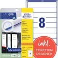 Produktbild: 240 AVERY Zweckform Ordnerrücken-Etiketten, 34 x 192 mm, weiß